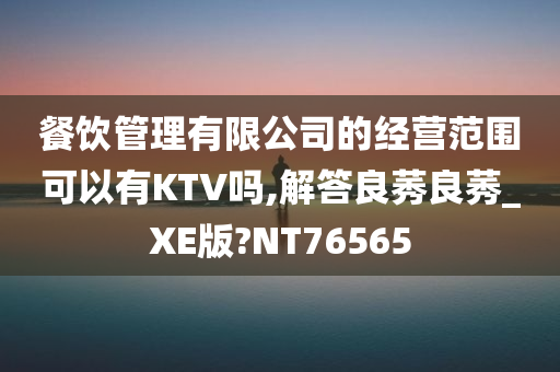 餐饮管理有限公司的经营范围可以有KTV吗,解答良莠良莠_XE版?NT76565