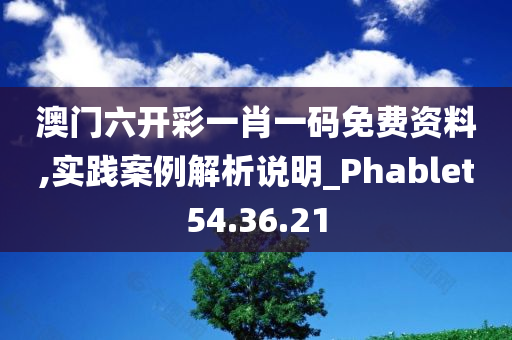 澳门六开彩一肖一码免费资料,实践案例解析说明_Phablet54.36.21