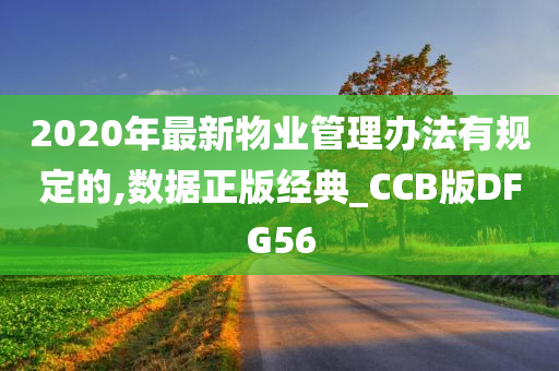 2020年最新物业管理办法有规定的,数据正版经典_CCB版DFG56