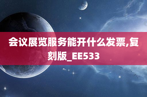 会议展览服务能开什么发票,复刻版_EE533