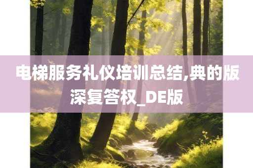 电梯服务礼仪培训总结,典的版深复答权_DE版