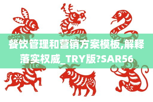 餐饮管理和营销方案模板,解释落实权威_TRY版?SAR56