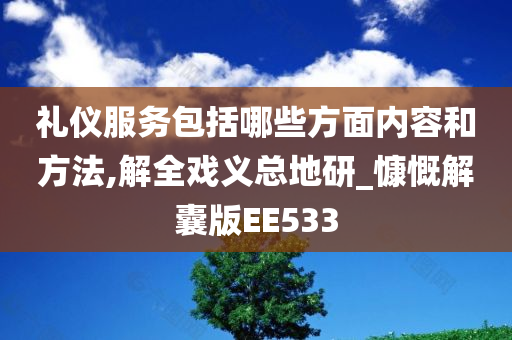 礼仪服务包括哪些方面内容和方法,解全戏义总地研_慷慨解囊版EE533