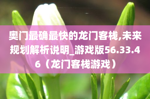 奥门最确最快的龙门客栈,未来规划解析说明_游戏版56.33.46（龙门客栈游戏）