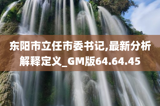 东阳市立任市委书记,最新分析解释定义_GM版64.64.45