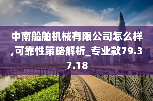 中南船舶机械有限公司怎么样,可靠性策略解析_专业款79.37.18