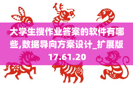 大学生搜作业答案的软件有哪些,数据导向方案设计_扩展版17.61.20