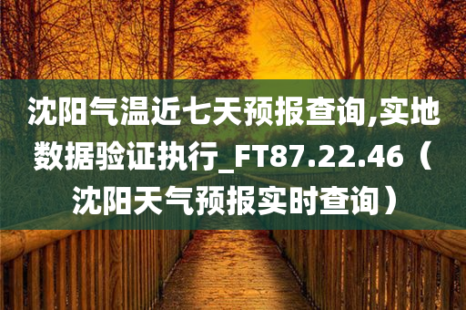 沈阳气温近七天预报查询,实地数据验证执行_FT87.22.46（沈阳天气预报实时查询）