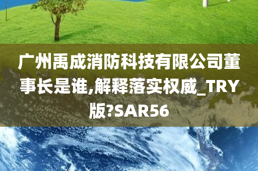 广州禹成消防科技有限公司董事长是谁,解释落实权威_TRY版?SAR56