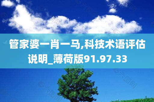 管家婆一肖一马,科技术语评估说明_薄荷版91.97.33