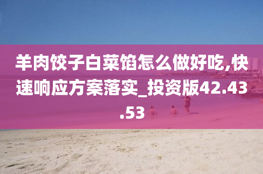 羊肉饺子白菜馅怎么做好吃,快速响应方案落实_投资版42.43.53