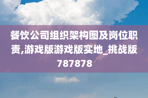 餐饮公司组织架构图及岗位职责,游戏版游戏版实地_挑战版787878