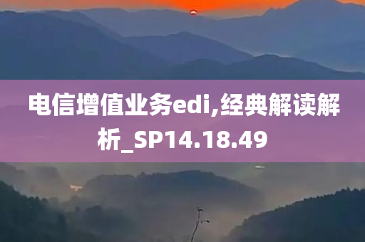 电信增值业务edi,经典解读解析_SP14.18.49