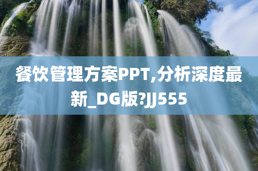 餐饮管理方案PPT,分析深度最新_DG版?JJ555