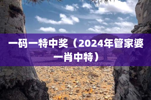 一码一特中奖（2024年管家婆一肖中特）