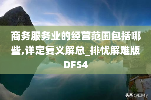 商务服务业的经营范围包括哪些,详定复义解总_排忧解难版DFS4