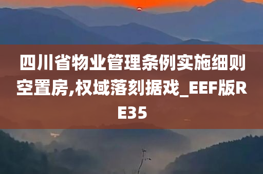 四川省物业管理条例实施细则空置房,权域落刻据戏_EEF版RE35