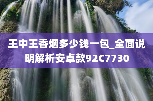 王中王香烟多少钱一包_全面说明解析安卓款92C7730