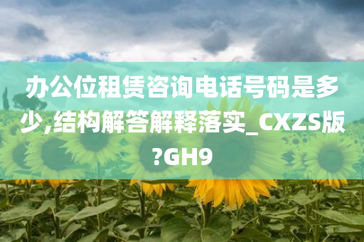 办公位租赁咨询电话号码是多少,结构解答解释落实_CXZS版?GH9