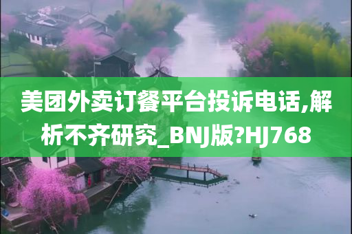 美团外卖订餐平台投诉电话,解析不齐研究_BNJ版?HJ768