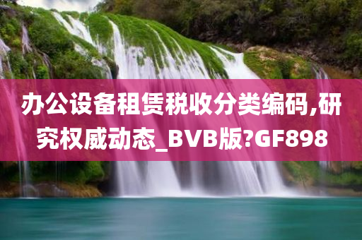 办公设备租赁税收分类编码,研究权威动态_BVB版?GF898