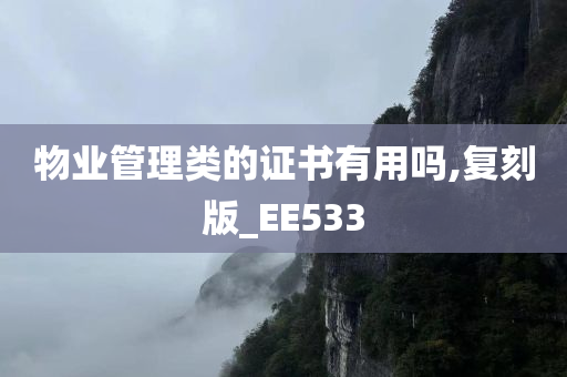 物业管理类的证书有用吗,复刻版_EE533