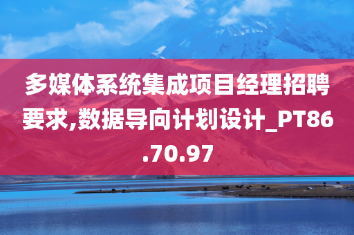 多媒体系统集成项目经理招聘要求,数据导向计划设计_PT86.70.97