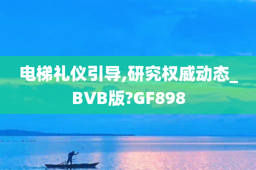 电梯礼仪引导,研究权威动态_BVB版?GF898