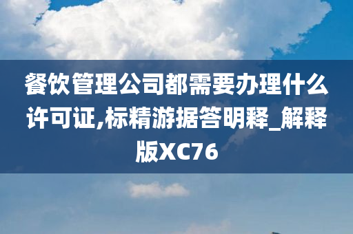 餐饮管理公司都需要办理什么许可证,标精游据答明释_解释版XC76