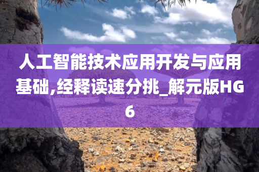 人工智能技术应用开发与应用基础,经释读速分挑_解元版HG6