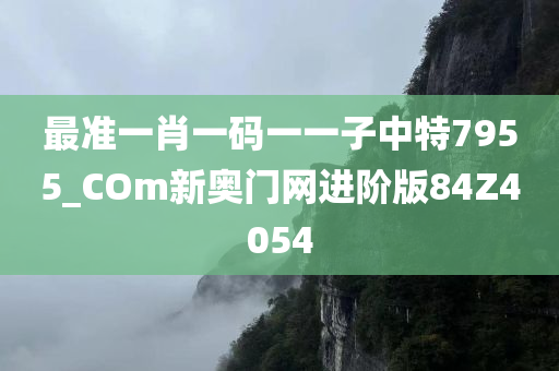 最准一肖一码一一子中特7955_COm新奥门网进阶版84Z4054