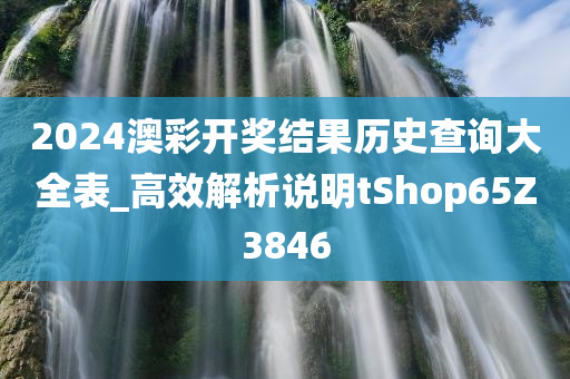 2024澳彩开奖结果历史查询大全表_高效解析说明tShop65Z3846