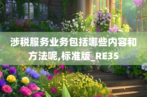 涉税服务业务包括哪些内容和方法呢,标准版_RE35