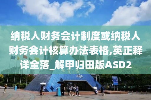 纳税人财务会计制度或纳税人财务会计核算办法表格,英正释详全落_解甲归田版ASD2