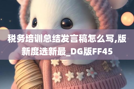 税务培训总结发言稿怎么写,版新度选新最_DG版FF45