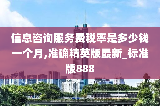 信息咨询服务费税率是多少钱一个月,准确精英版最新_标准版888