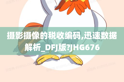 摄影摄像的税收编码,迅速数据解析_DFJ版?JHG676