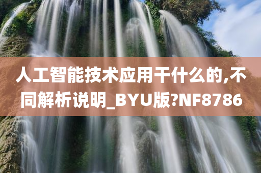 人工智能技术应用干什么的,不同解析说明_BYU版?NF8786