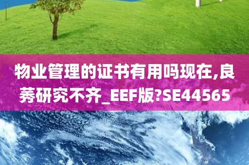 物业管理的证书有用吗现在,良莠研究不齐_EEF版?SE44565