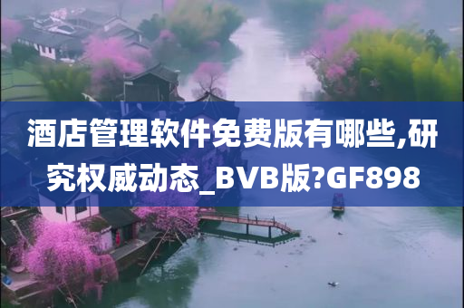 酒店管理软件免费版有哪些,研究权威动态_BVB版?GF898