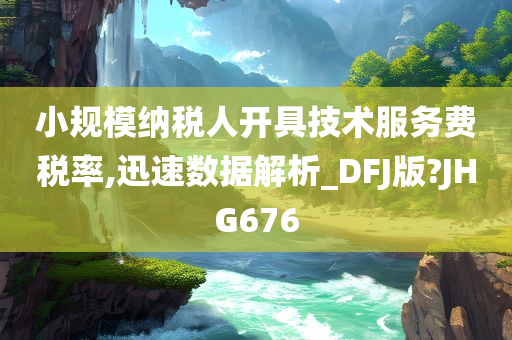 小规模纳税人开具技术服务费税率,迅速数据解析_DFJ版?JHG676