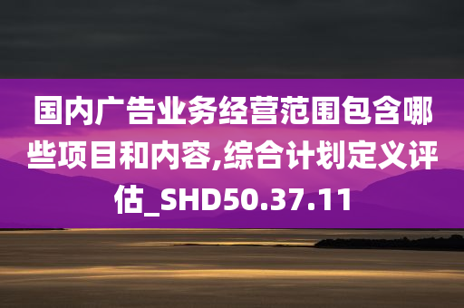 国内广告业务经营范围包含哪些项目和内容,综合计划定义评估_SHD50.37.11