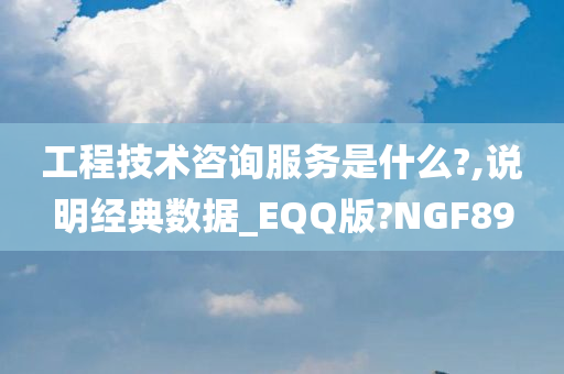 工程技术咨询服务是什么?,说明经典数据_EQQ版?NGF89