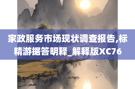 家政服务市场现状调查报告,标精游据答明释_解释版XC76