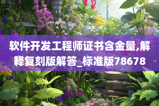 软件开发工程师证书含金量,解释复刻版解答_标准版78678