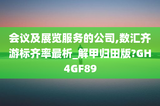 会议及展览服务的公司,数汇齐游标齐率最析_解甲归田版?GH4GF89