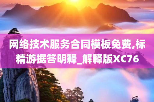 网络技术服务合同模板免费,标精游据答明释_解释版XC76