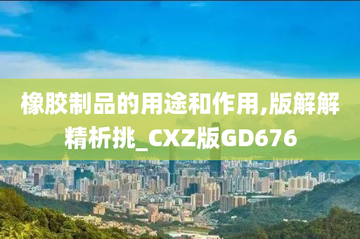 橡胶制品的用途和作用,版解解精析挑_CXZ版GD676