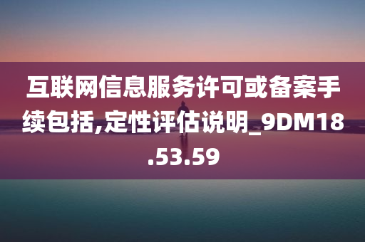 互联网信息服务许可或备案手续包括,定性评估说明_9DM18.53.59