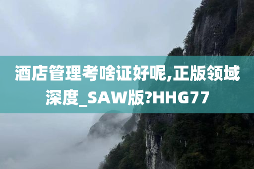 酒店管理考啥证好呢,正版领域深度_SAW版?HHG77